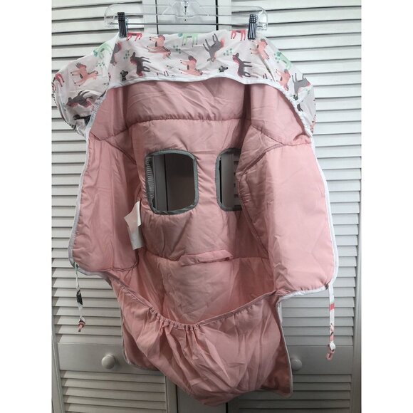 Goldbug Inc Pink Zebra Unicorn Shopping Cart /high hair Cover NWOT - Picture 4 of 4